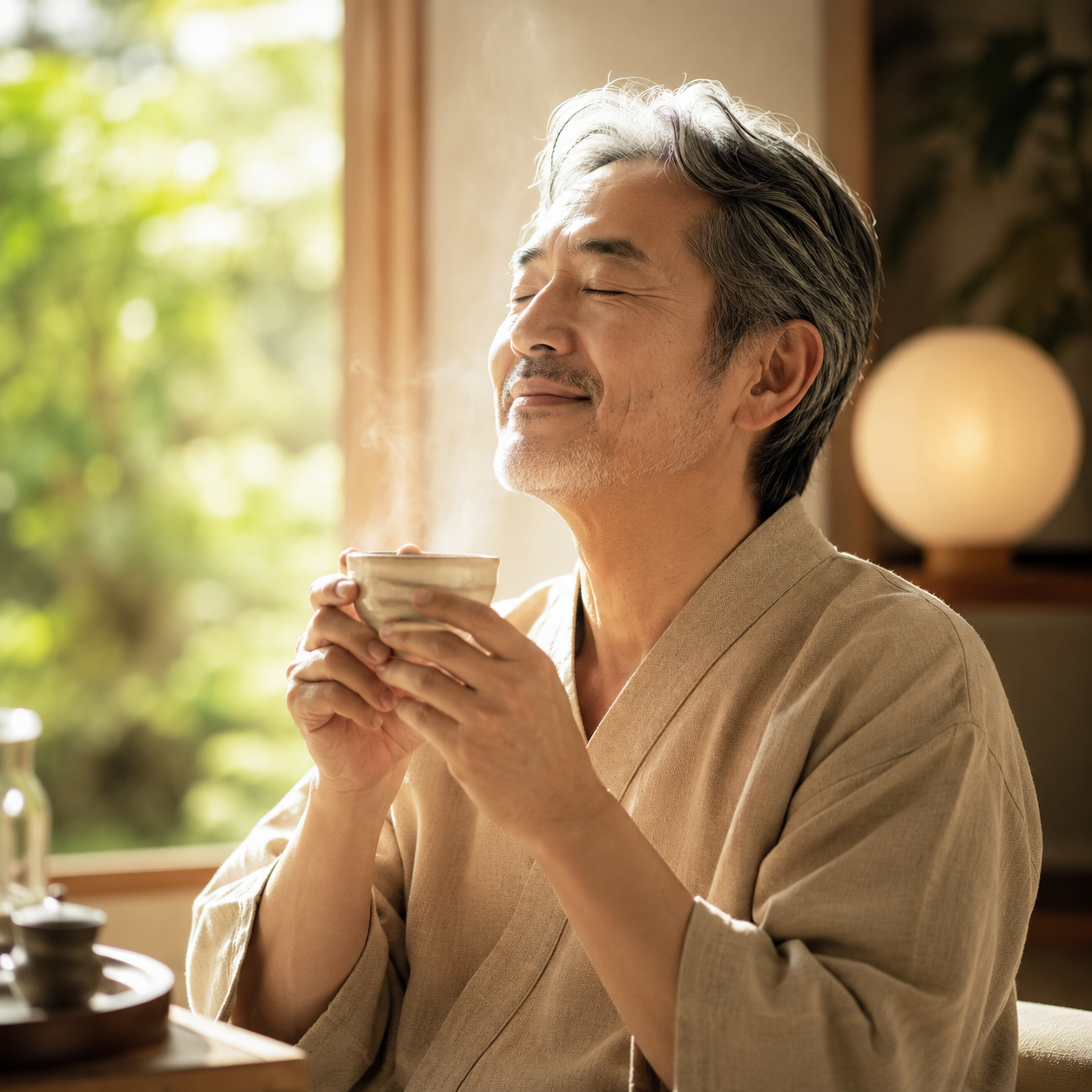 お茶をゆっくり飲む